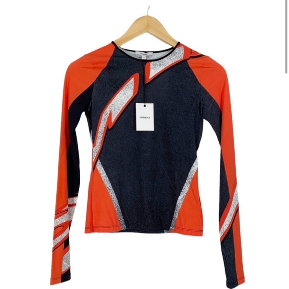 Miaou Long Sleeve Tee Size Small Roma Print NWT - Picture 2 of 3